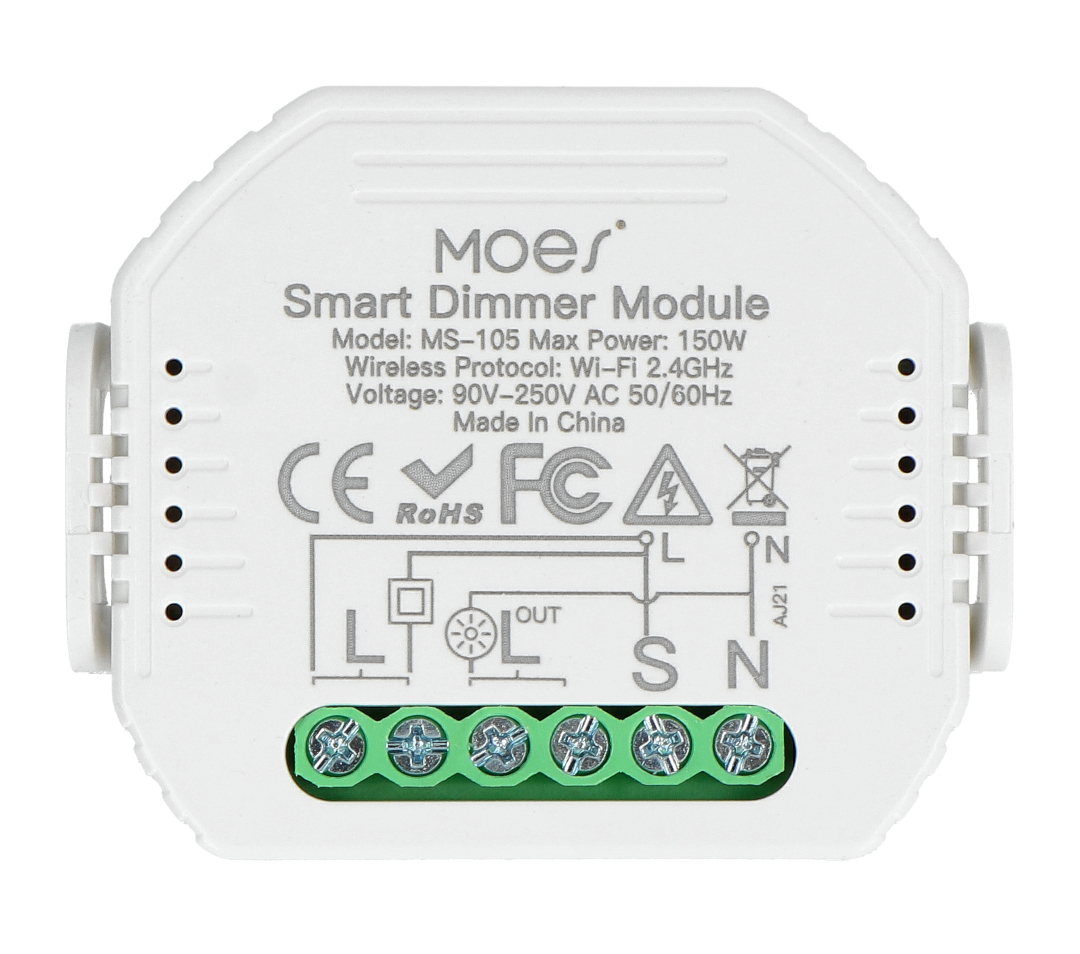 Zigbee switch with touch dimmer Moes - making lighting smart, Tuya Smart,  Home Assistant 