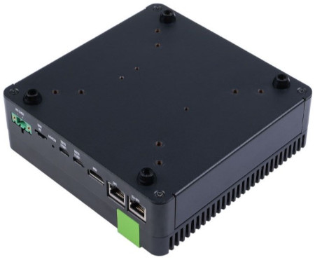 The black reComputer Industrial J4012 lies on a white background.