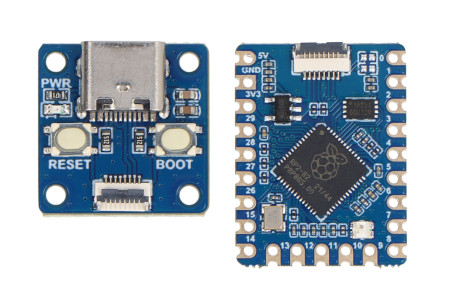 RP2040-Tiny - board with RP2040 microcontroller - external USB module - Waveshare 24665
