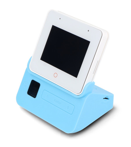 Screen with the ESP32-S3-BOX-3 development kit stand installed.