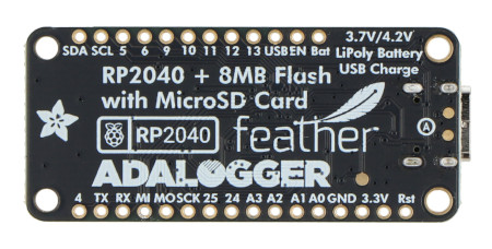 Feather RP2040 Adalogger - 8 MB Flash - module with microSD reader - STEMMA QT / Qwiic - Adafruit 5980