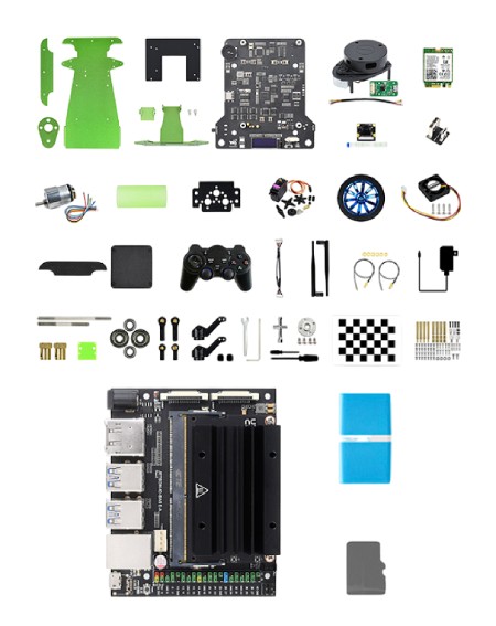 JetRacer Professional Version ROS AI Kit B - 4-wheel Al Robot Platform + Nvidia Jetson Nano Dev Kit - Waveshare 26801