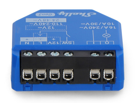 Shelly 1 Gen3 - 1-channel in-wall relay / controller - WiFi / Bluetooth - Android / iOS app - 4 pcs.