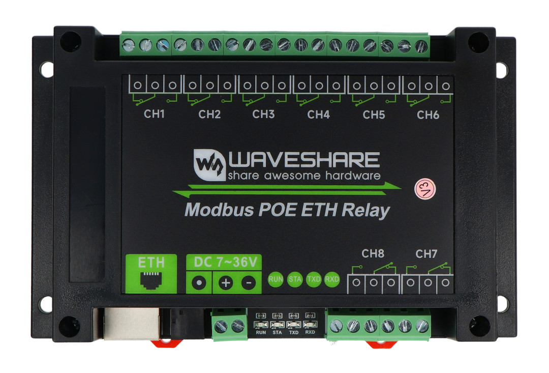 Relay module 8 channels with optoisolation - 10A/250VAC/30VDC contacts ...