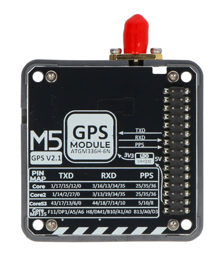 GPS module v2.1 with SMA antenna - AT6668 - for M5Core development modules - M5Stack M003-V2.1