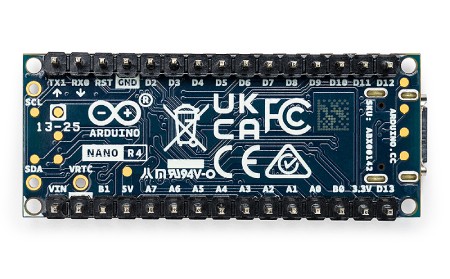 Arduino Nano R4 with connectors - ABX00143