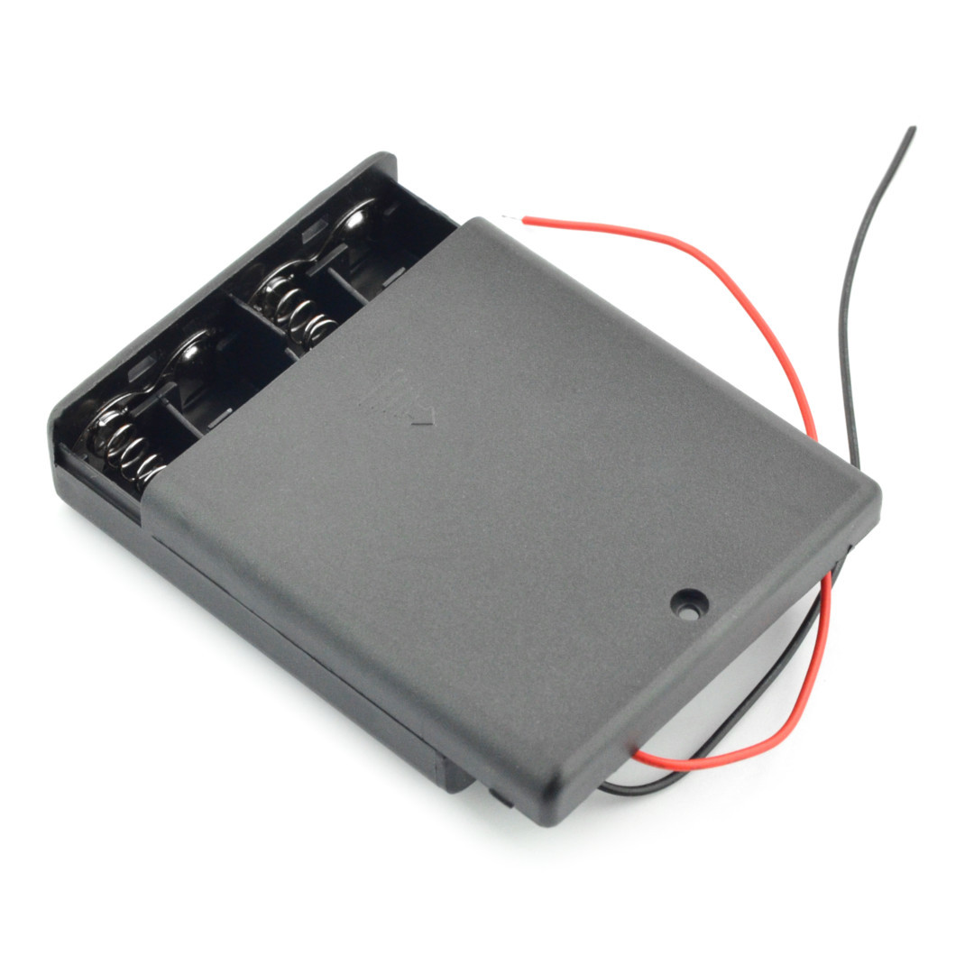 Basket for 4 batteriestype AA (R6) with cover and switch
