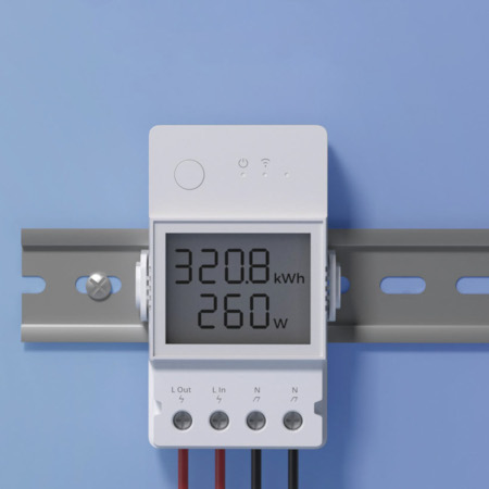 The relay enables measurement and analysis of energy consumption