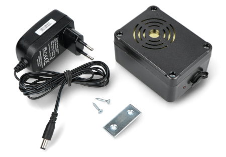 The repellent emits ultrasound, which creates an unbearable environment for rodents, preventing them from staying and
