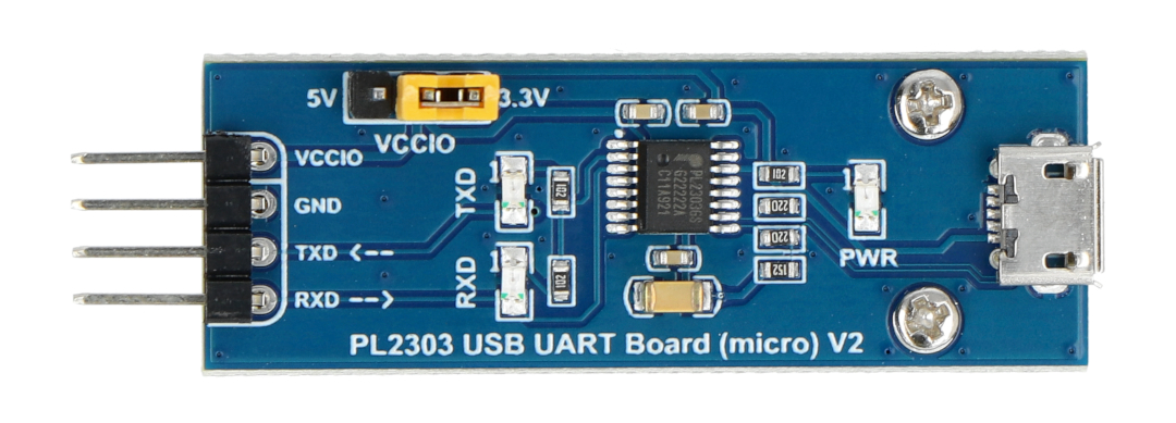 USB - UART TTL PL2303 converter - microUSB socket - Waveshare 24681