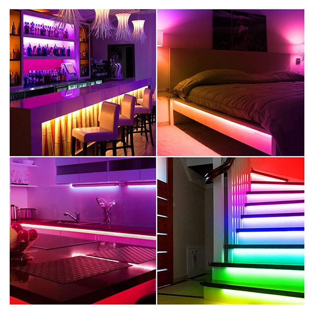 SUBOSI 5M WIFI LED Strip - COB RGBW + Warm Wit, 24V, Werkt Met Google Home & Alexa