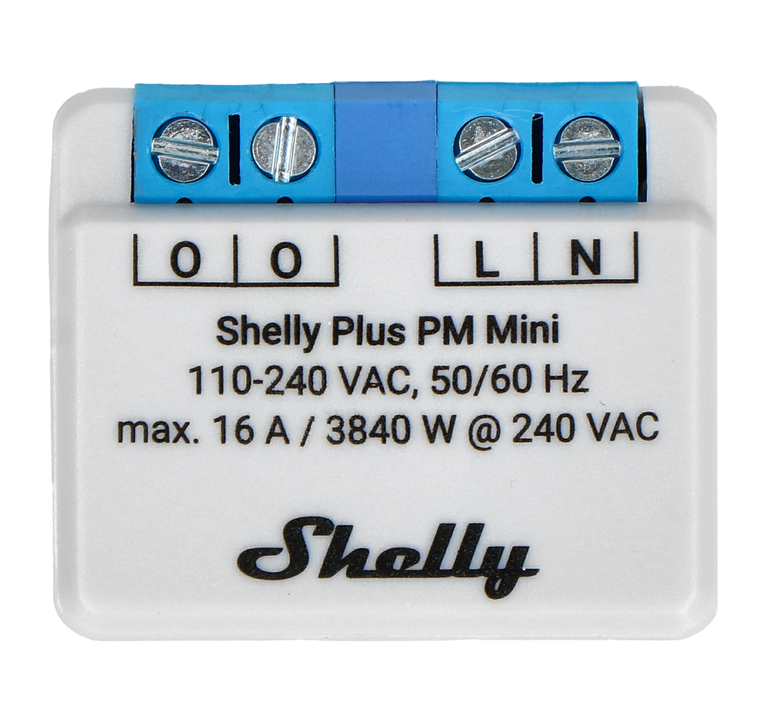 Shelly Plus PM Mini - 230V/16A WiFi/Bluetooth smart energy meter -  1-channel - Android / iOS app Botland - Robotic Shop