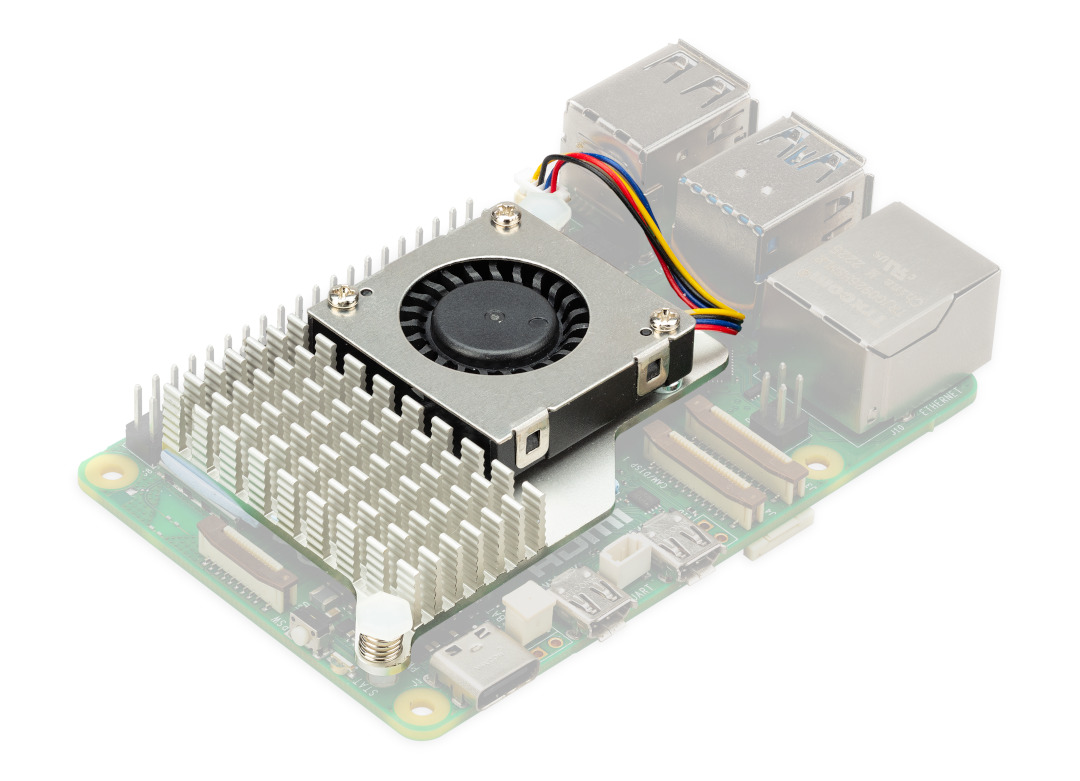 thumbnail image 2 of Aluminum Case W/ 4010 PWM Fan For Raspberry Pi 5 8GB/4GB - Black 2 of 4