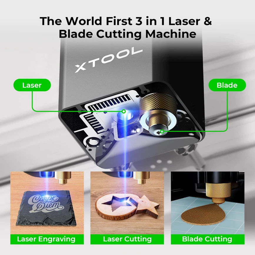 Buy xTool - M1 - Laser & Blade Cutting Machine - 10W - Deluxe Bundle