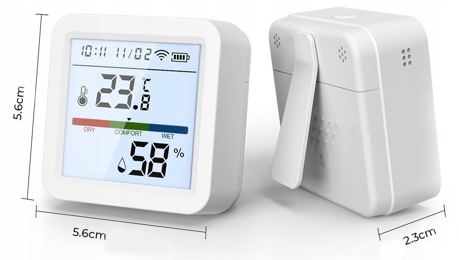 Smart ZigBee Temperature and Humidity Sensor - with LCD Display - Tuya  Smart Life - Remotronix ZTHS5 Botland - Robotic Shop