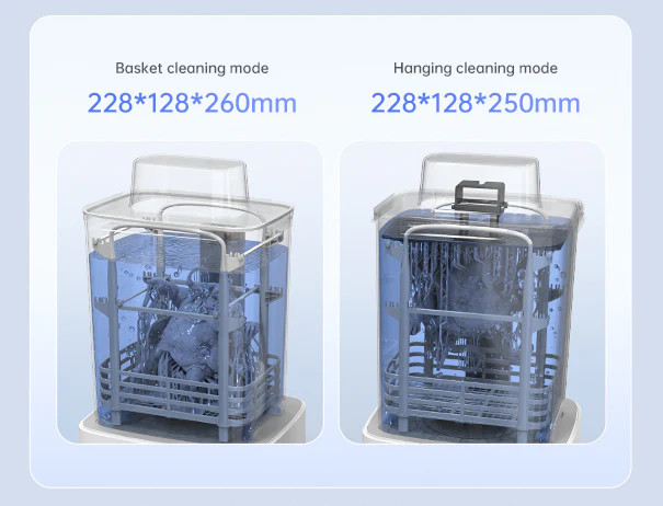 The device offers large capacity in both modes