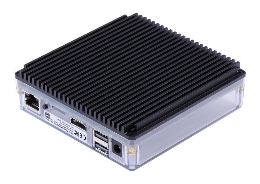 The integrated heat sink dissipates heat from the device