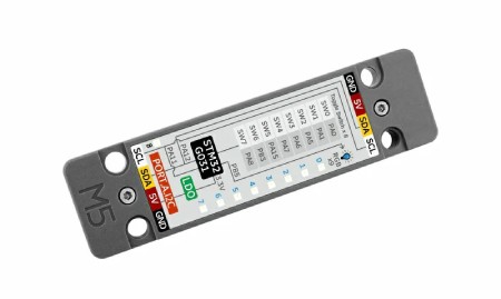 ByteSwitch - 8 switches + 9 WS2812C RGB diodes - STM32G031 - Unit expansion module - M5Stack U191