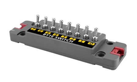 ByteSwitch - 8 switches + 9 WS2812C RGB diodes - STM32G031 - Unit expansion module - M5Stack U191