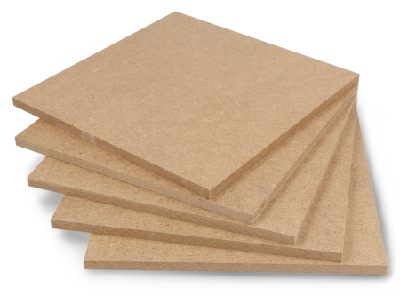 Raw HDF board - 6 mm - 160 x 160 mm - 5 pcs.