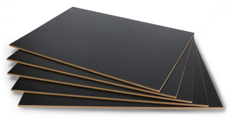 Black HDF board - 3 mm - 210 x 297 mm - 5 pcs.