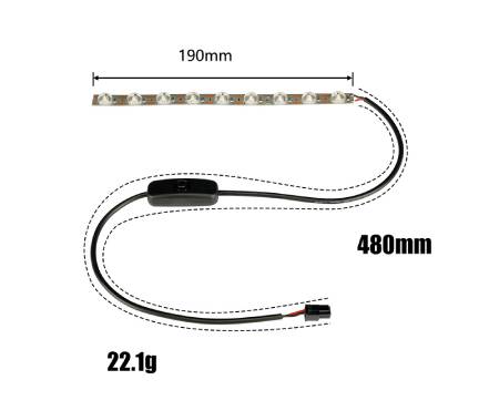 LED strip for Bambu lab A1mini printers - 190mm
