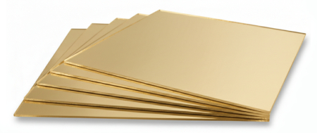 Plexi gold mirror is a durable and lightweight alternative to classic mirror glass