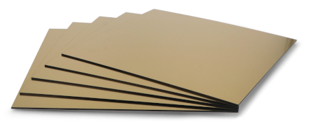 1.6 mm gold engraving laminate in 200 x 200 mm format is a high-quality two-layer material
