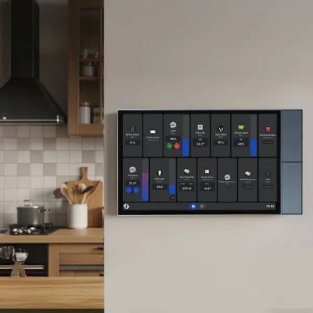 Shelly Wall Display XL - Smart Control Panel with 5A WiFi/Bluetooth Relay - Gray