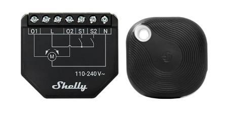 Shelly Shutter + BLU Button Tough 1 - roller blind controller + action and scene activation button - WiFi / Bluetooth