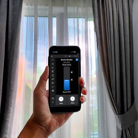 Shelly Shutter + BLU Button Tough 1 - roller blind controller + action and scene activation button - WiFi / Bluetooth