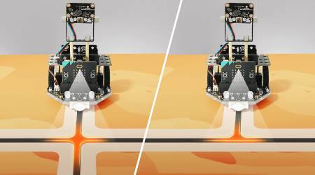 Maqueen Plus V3 - Advanced STEM Educational Robot with Matrix Laser Navigation for micro:bit - DFRobot MBT0050-AA