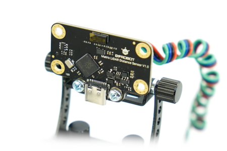 The robot enables the implementation of advanced autonomous projects such as obstacle avoidance, intelligent navigation and