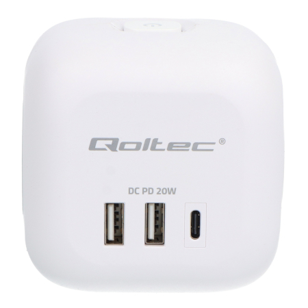 The Qoltec 6-in-1 power cube is a modern and compact solution that allows you to simultaneously power and charge multiple