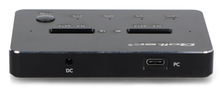 Docking station for 2x SSD M.2 SATA NGFF drives - USB type C - Qoltec 50310