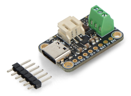 The system allows you to charge Li-Po batteries using USB Type-C, a DC power supply or a solar panel, while providing a