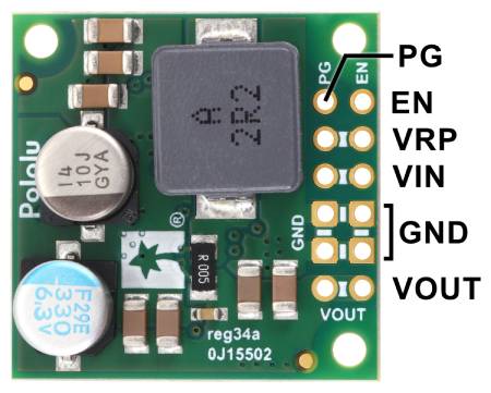D42V55F5.3 - step-down converter - 5.3 V 6 A - Pololu 5572
