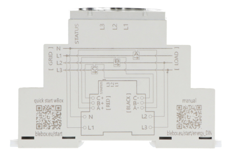 BleBox energyMeter DIN - single/three-phase bidirectional WiFi energy meter