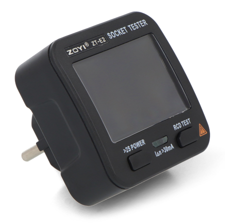 230 V mains socket tester with RCD, NCV and voltage measurement - ZOYI ZT-E2
