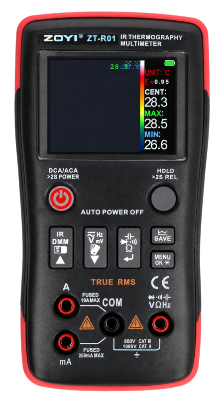 True RMS multimeter with thermal imaging camera - ZOYI ZT-R01v
